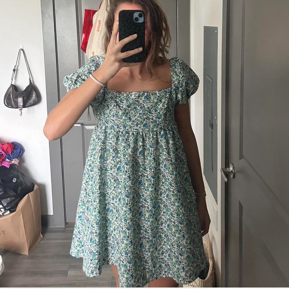Floral Puff Sleeve Dress